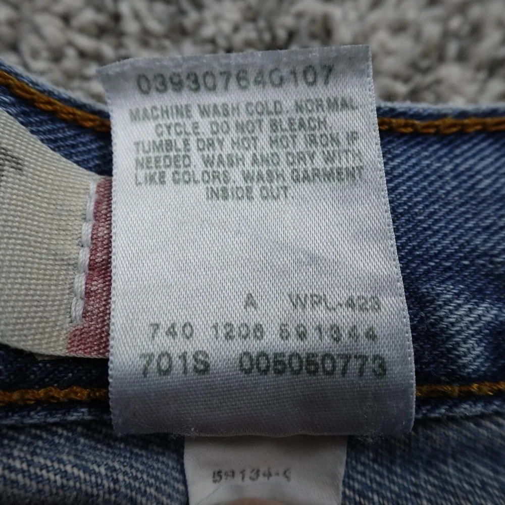 VINTAGE Levis Jeans Mens 36X30 Dark Blue Denim Pants 505 Straight Leg‎ Faded Y2K